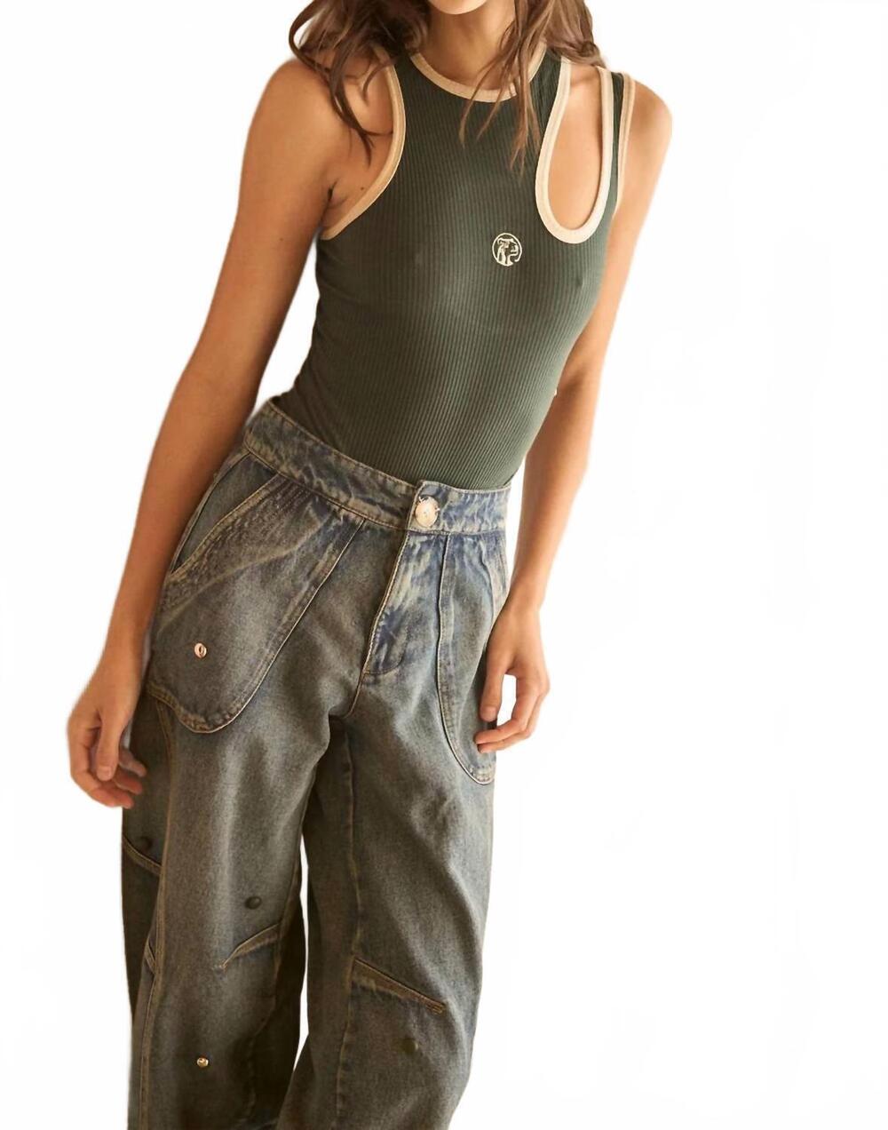 NEW ZIERRA LEONA fur-ever grass bodysuit in green